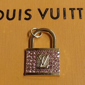 LV Pink Gold Padlock Charm Pendant